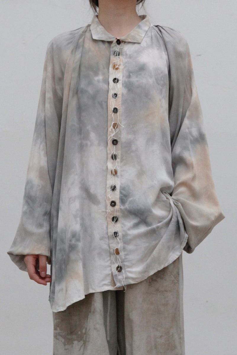 トップス Archivio.j.m.ribot vintage silk Shirts ARCHIVIO J.M.Ribot - STRIPES CARDIGAN - VINTAGE SILK SHIRT
