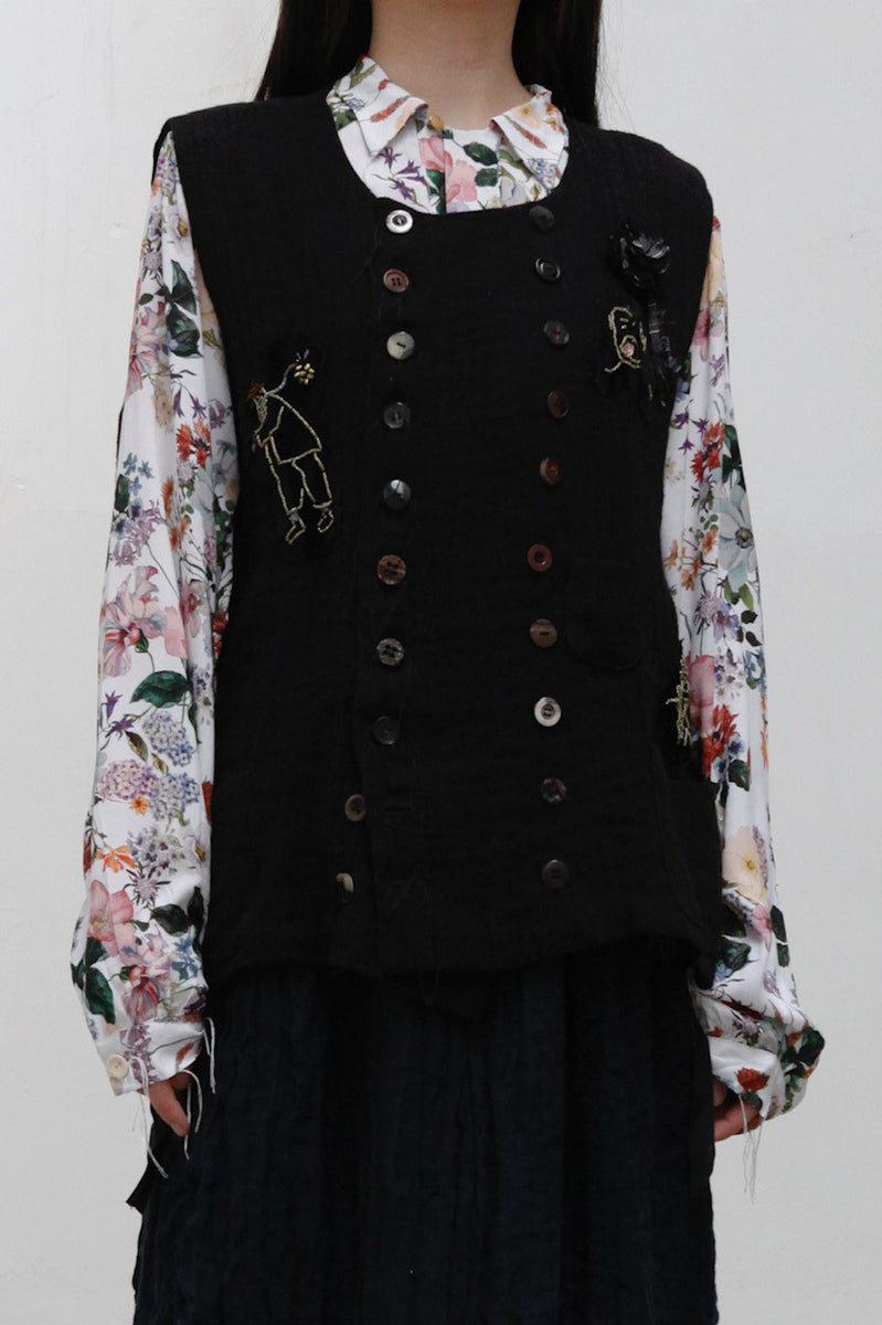 ARCHIVIO J.M.Ribot hand-decorated waistcoat GL08/LB/TOPPE