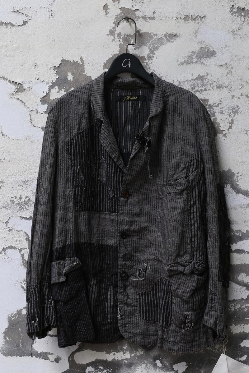 LWX　ARCHIVIO J.M. Ribot Archivio J.M. Ribot Black Silk Jacket – IfSohoNewYork