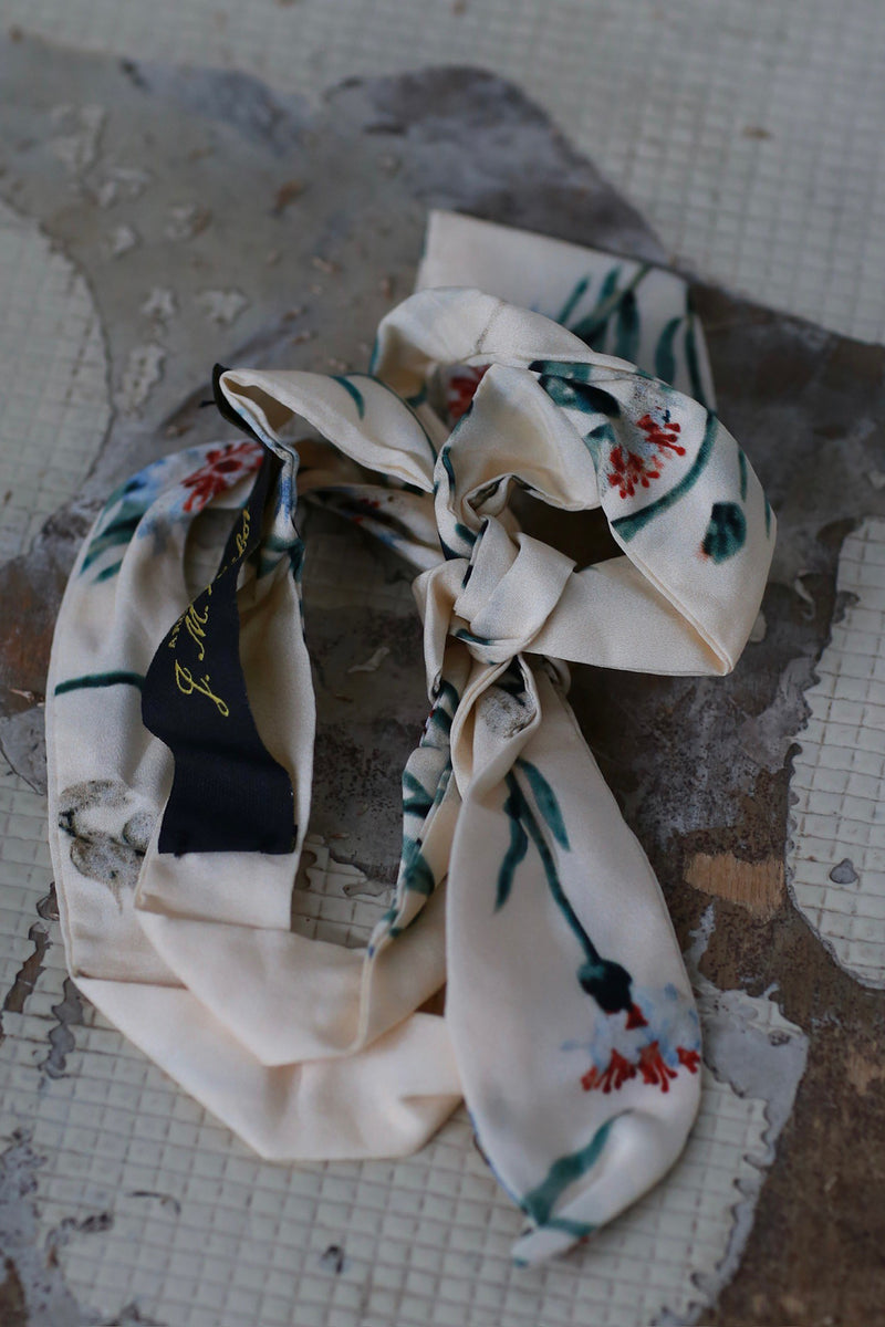 ARCHIVIO J.M.Ribot vintage silk long bow tie color F04/GT-HUA