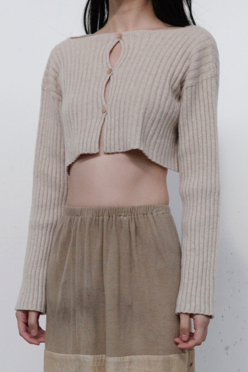 トップス Plage baserange MACAU SHORT CARDIGAN Macau Cardigan in Assortment | Organic cotton rib | en