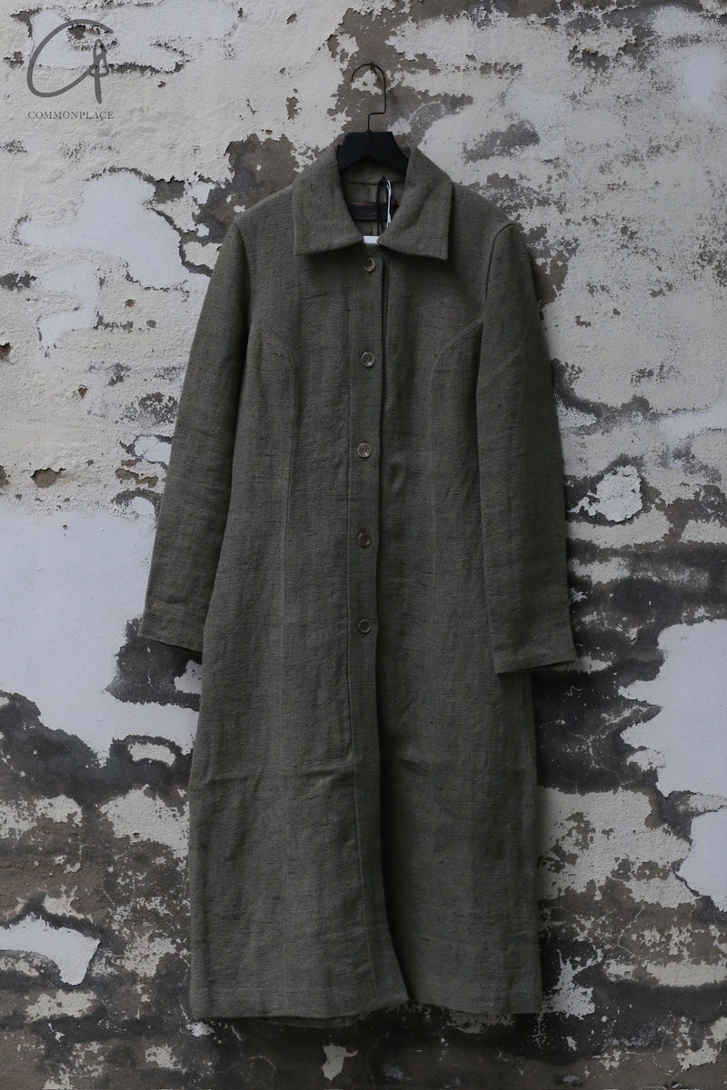 ジャケット・アウター Biek verstappen linen coat black Biek verstappen linen coat black