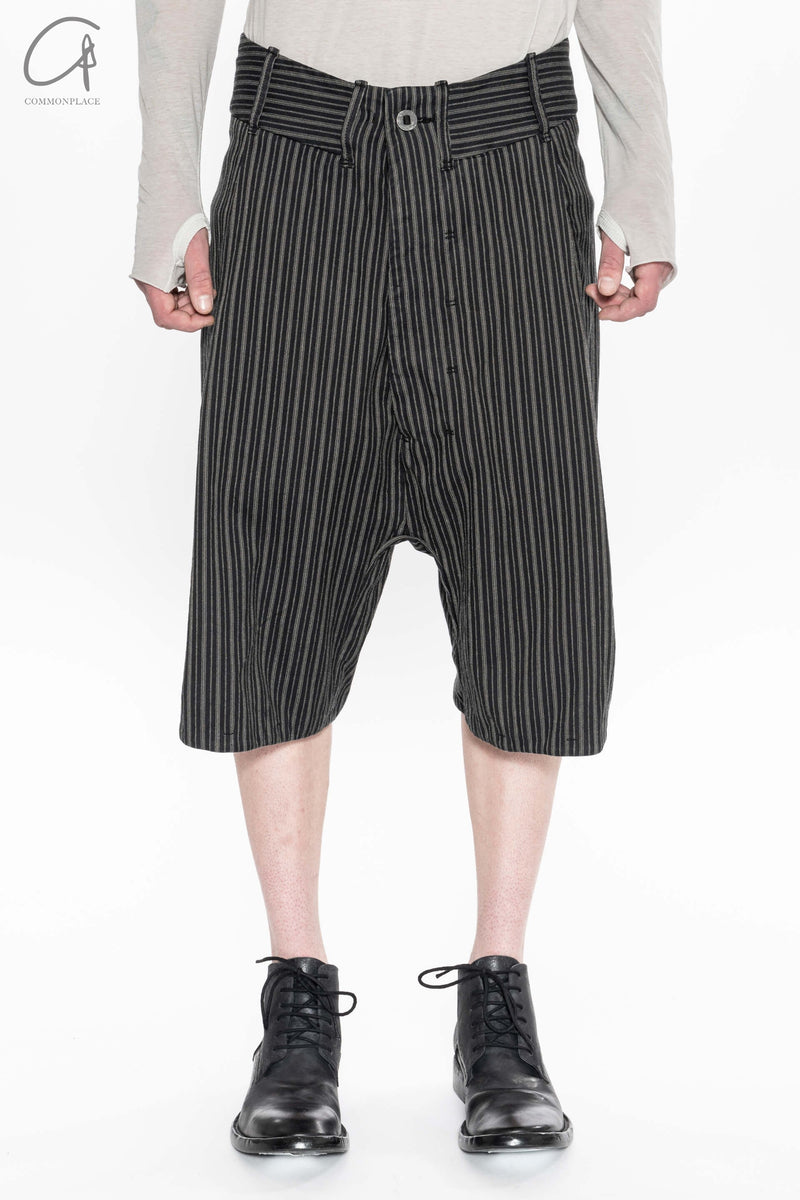 Boris Bidjan Saberi Striped Casual Shorts Cotton P1.1 F1603D-RH Dyed B
