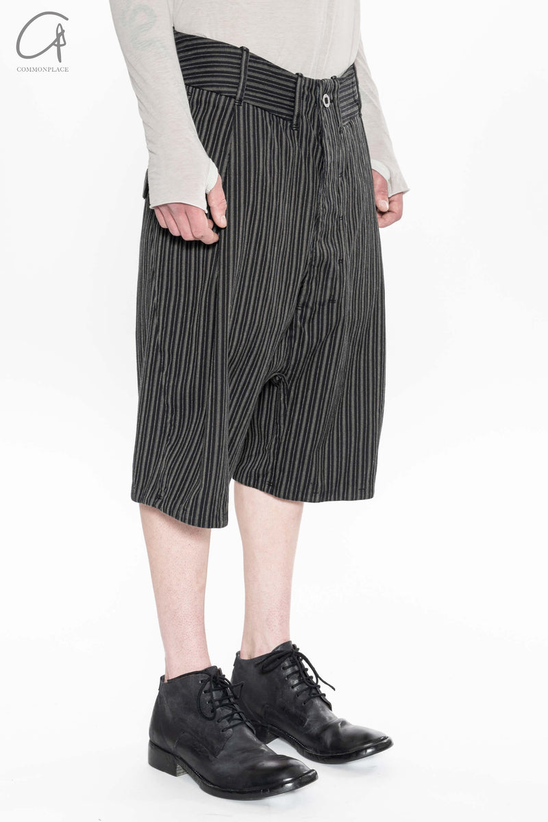 Boris Bidjan Saberi Striped Casual Shorts Cotton P1.1 F1603D-RH Dyed B