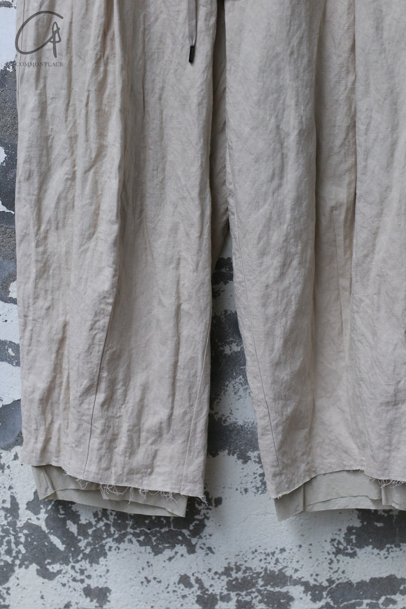DEVOA 24 spring and summer cotton and linen loose pants PTI-MSLC natur