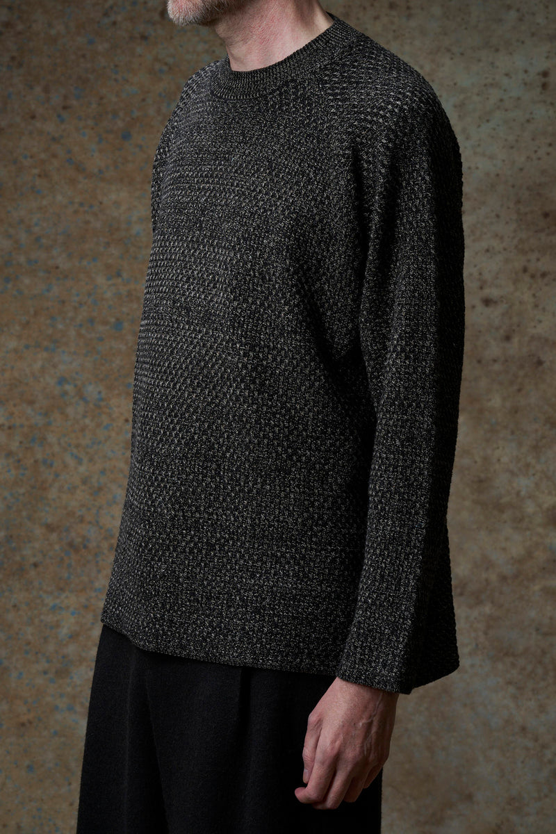 DEVOA Fall/Winter 2025 Knit Pullover Sweater DVA-KTS-LWML-MERANGE BLAC