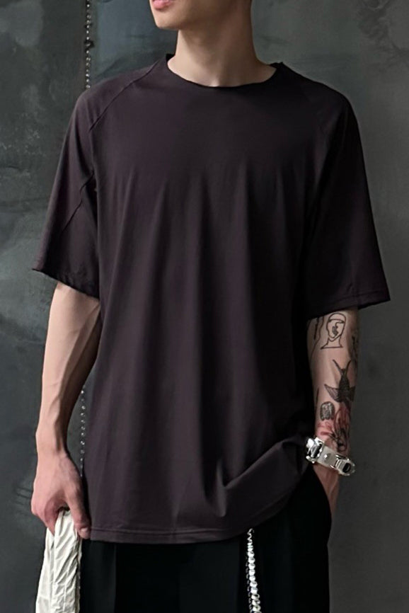 DEVOA T-shirt DVA-CSC-SR1-ZIHUI Purple Gray