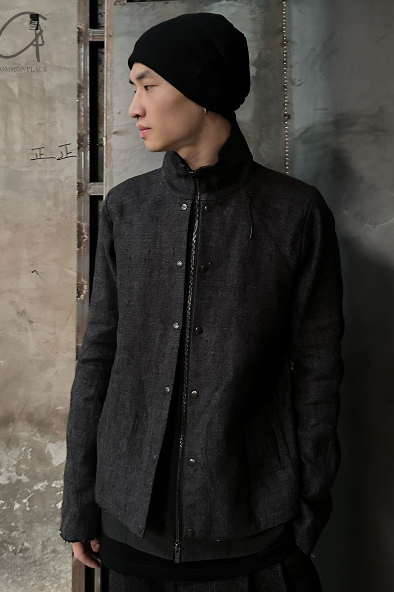 DEVOA Jacket Heavy linen 1 リネンJKK-VPLH デヴォア DEVOA Jacket Heavy linen （CHARCOAL） -FASCINATE