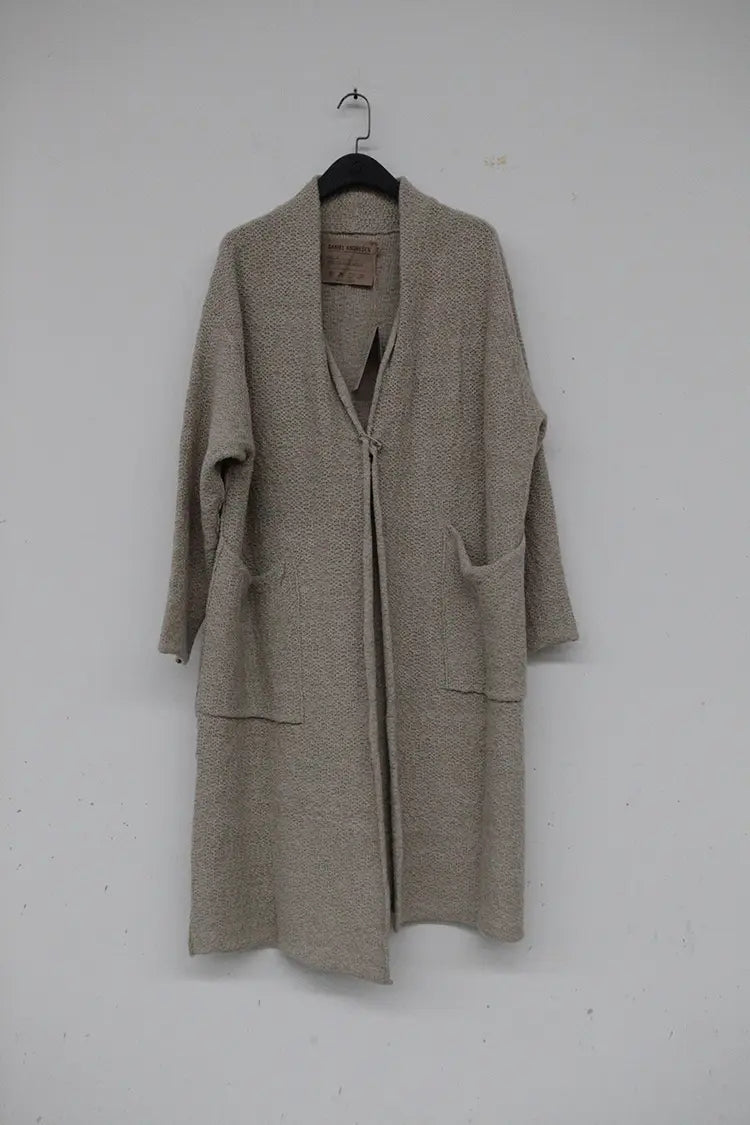 Daniel Andresen long cardigan IRIS ECRU sand color 2 (PDA8)