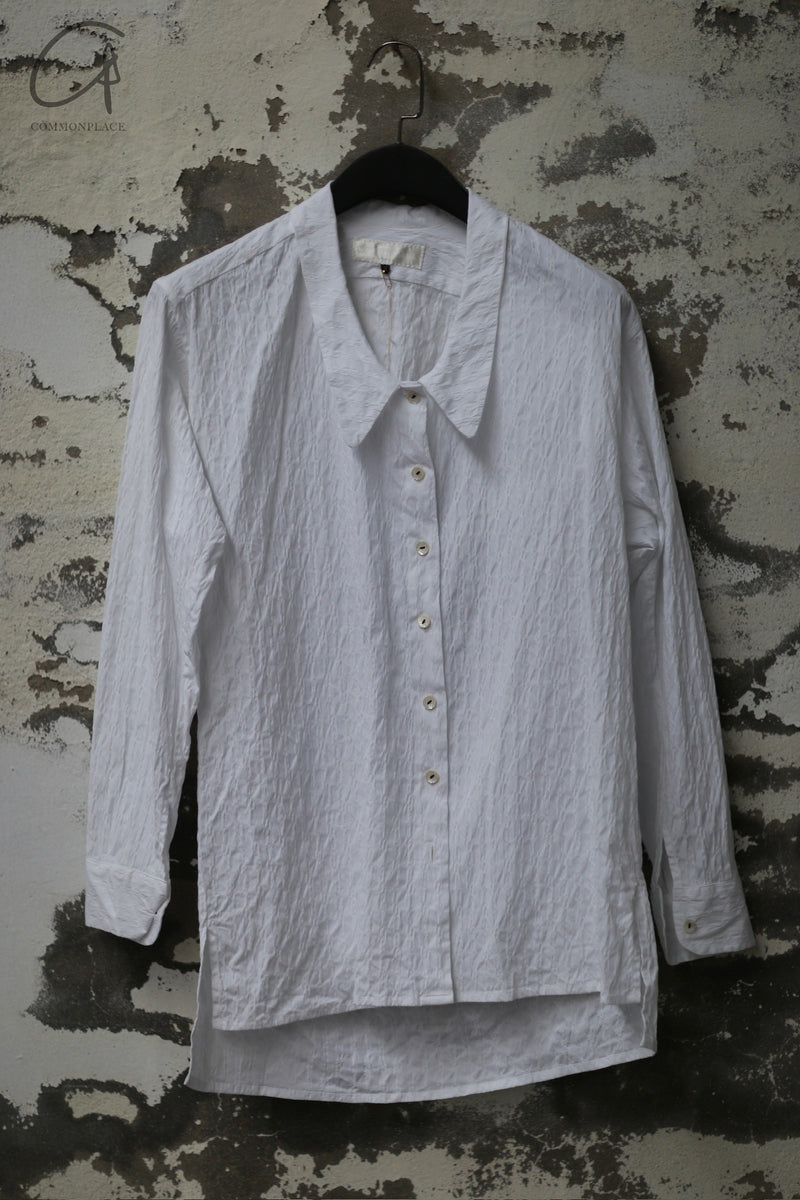 GEOFFREY B. SMALL Lapel Shirt GBS-EV6WS03-BAI White