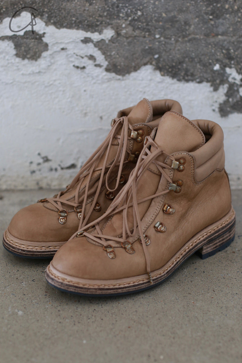 GUIDI Horse Full Grain Lined Hiking Boots Polished Leather 19 Italy Ar