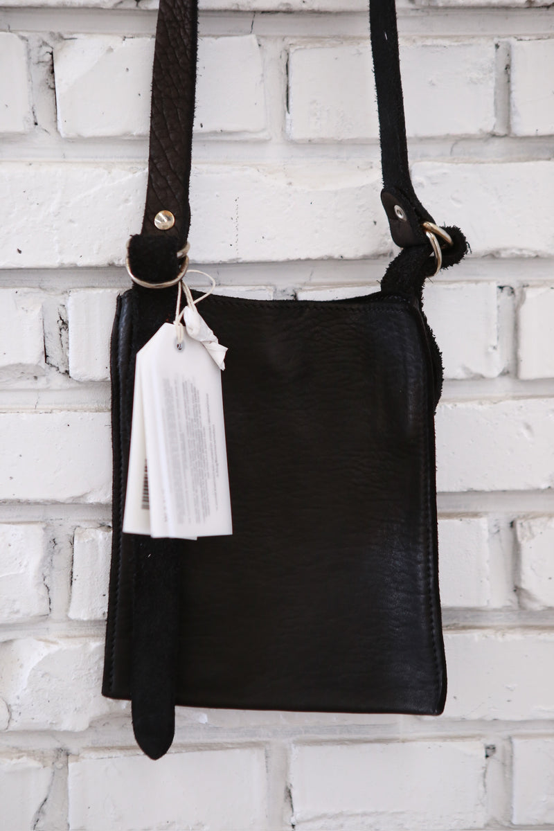 GUIDI Soft Horse Leather Full Grain Flat Crossbody Bag FT1 Italy Artis