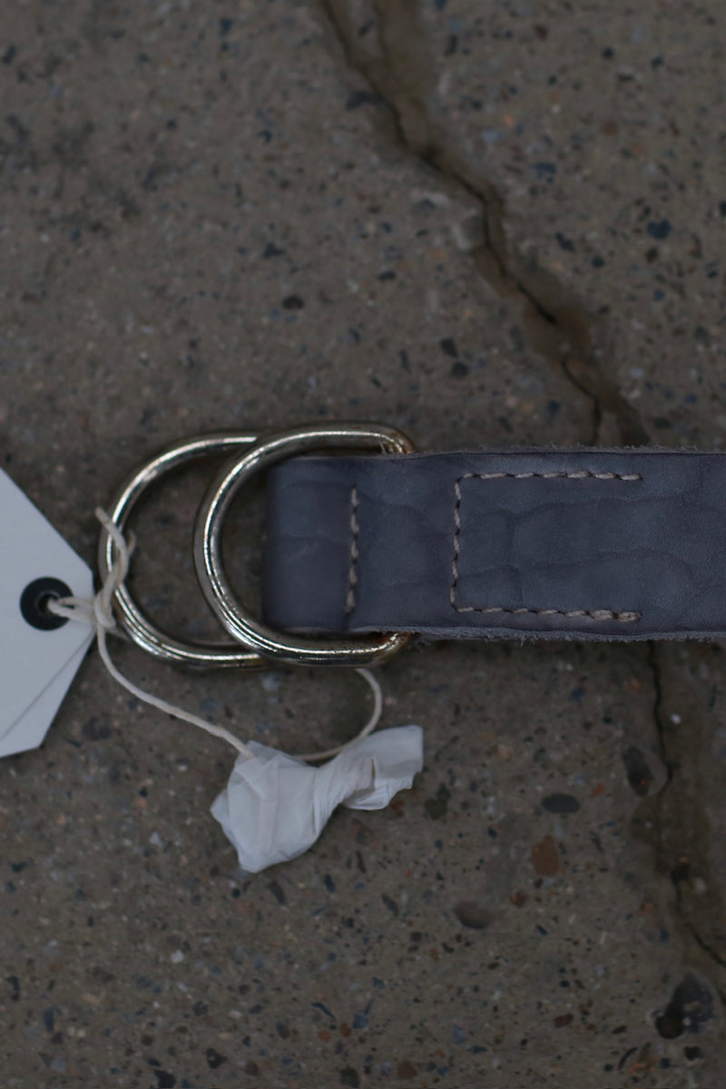 小物 GUIDI LEATHER BELT WITH BUCKLE BISON Guidi BLT bison leather long belt in black color