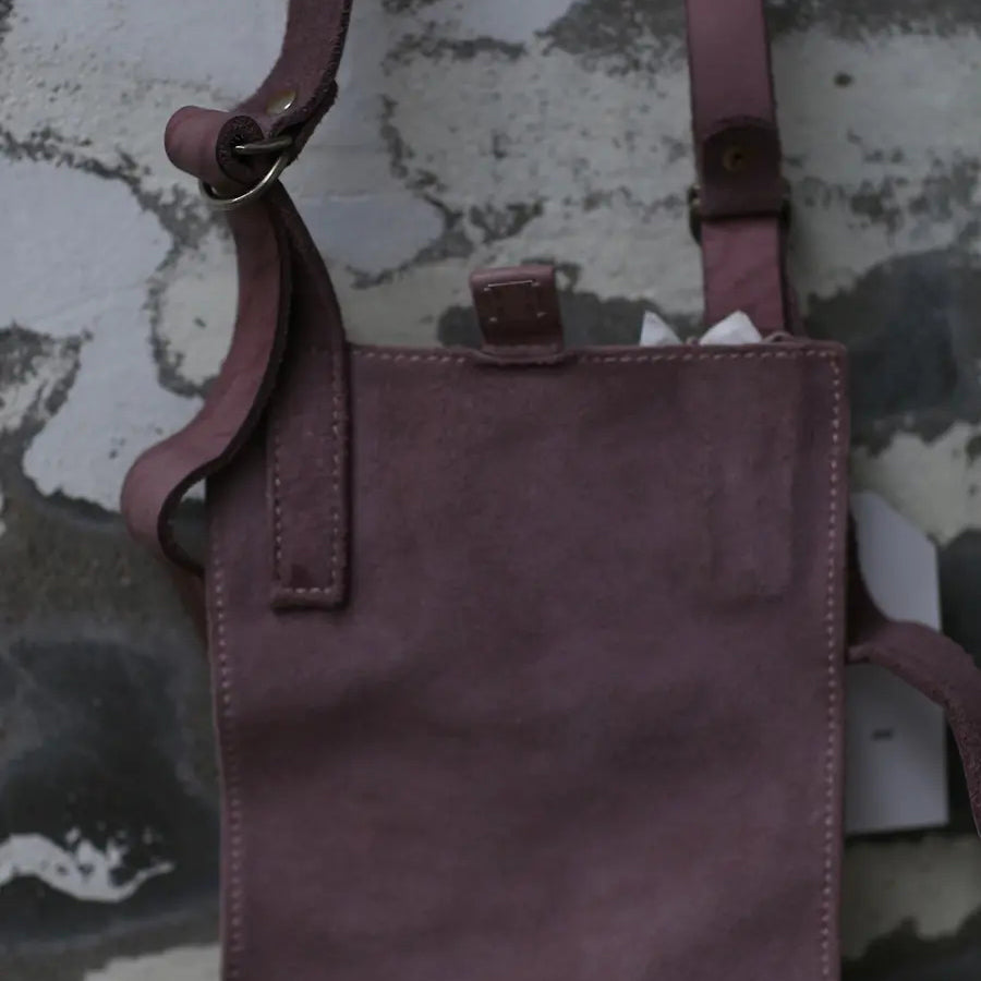GUIDI Soft Horse Leather Full Grain Flat Crossbody Bag FT1 Italy Artis