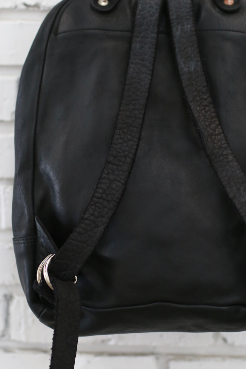 Guidi soft horse leather double zipper backpack DBP05 Italy GD-DBP05-B