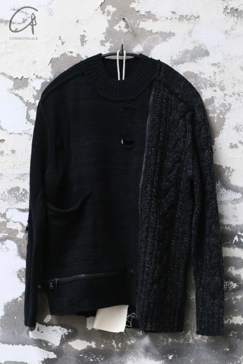 ISÓ Devoa x The Viridi-Anne collaboration zip-up knit sweater ISO-IDEP
