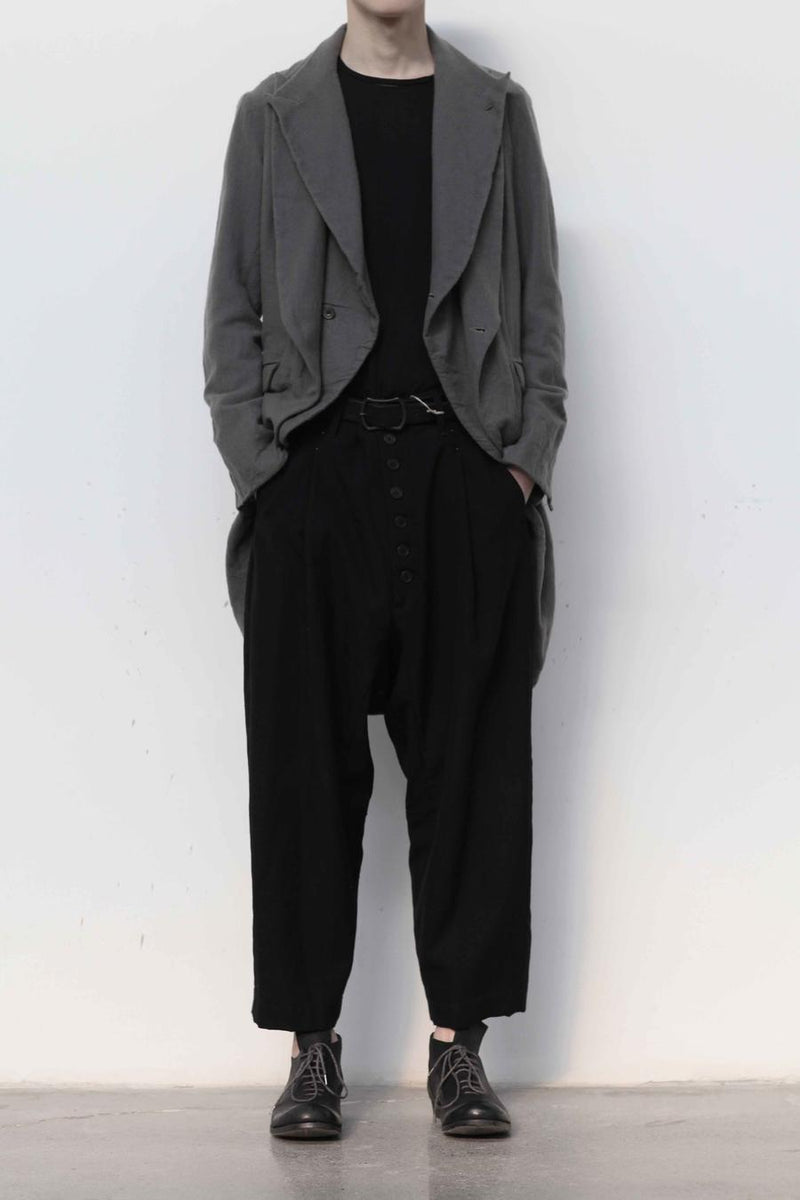 Marc le bihan double -collar dress coat 1275 gray