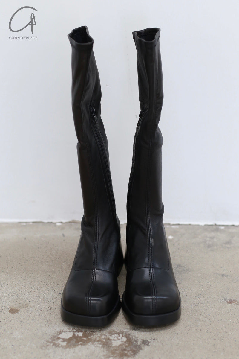 Miista natural leather high boots Spain MST-MI_3426-HEI Black MI_3426