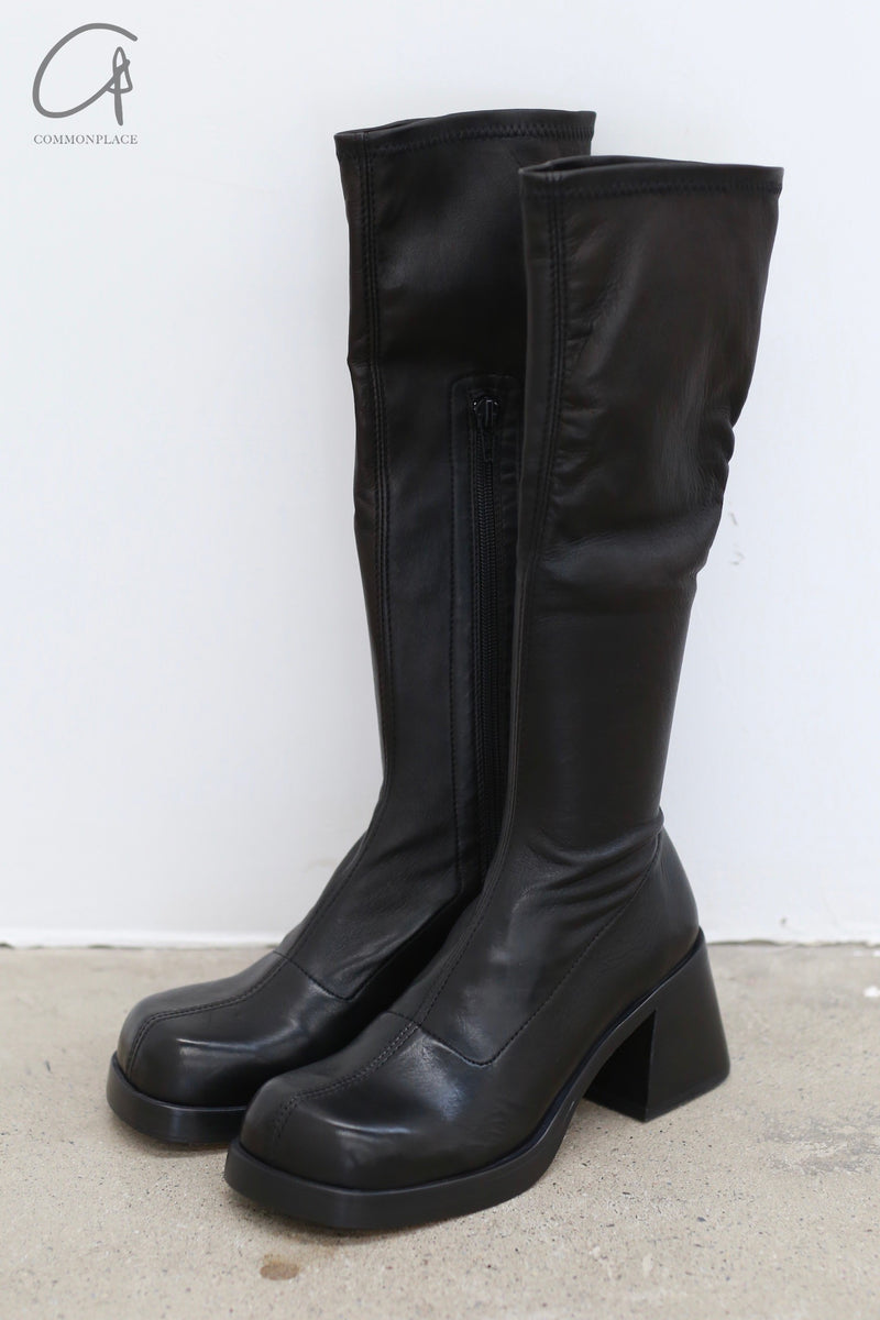 トイガン Miia MiistanaturalleatherhighbootsS