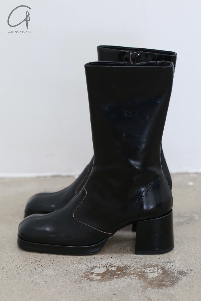 Miista natural leather square toe boots handmade Spain MST-MI_5516-HEI