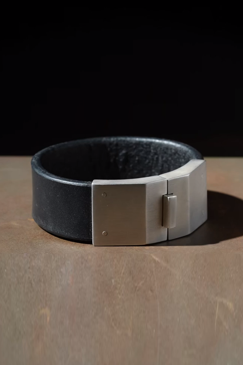 アクセサリー PARTS OF FOUR box lock bracelet archive Parts of Four Box Lock Bracelet 813-1-BLK+AS PPOF35