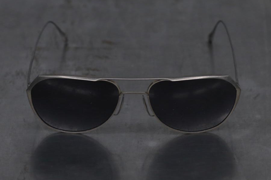 Rigards*GEOFFREY B.SMALL Vintage Titanium Matte Gray Lens Glasses RG1979GBS
