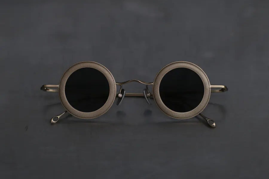 Rigards retro gold frame dark gray lens glasses RG1009TI