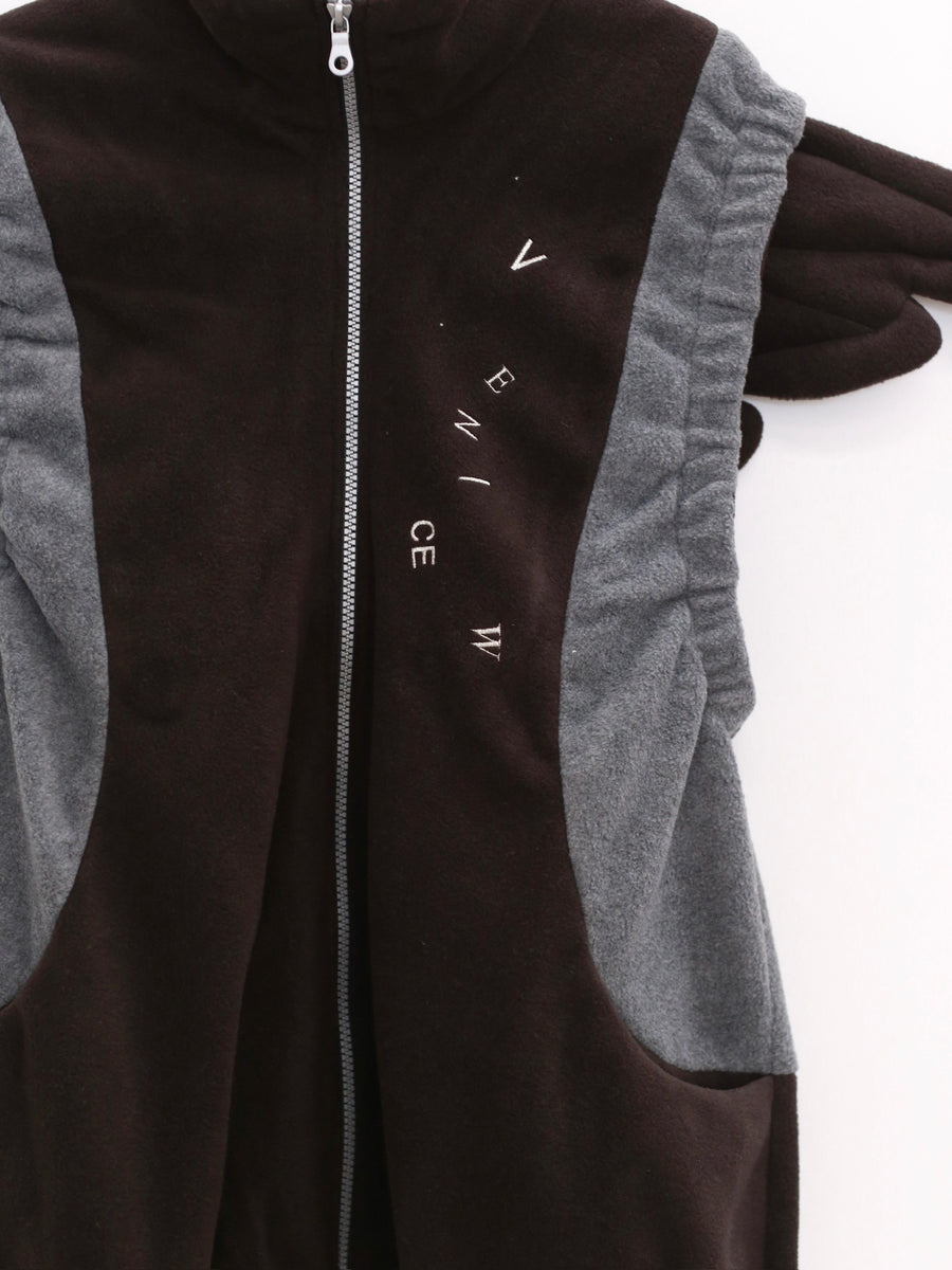 VeniceW 25 Spring/Summer Flying Wings Cotton Vest VCW-V1-HEIHUI Black