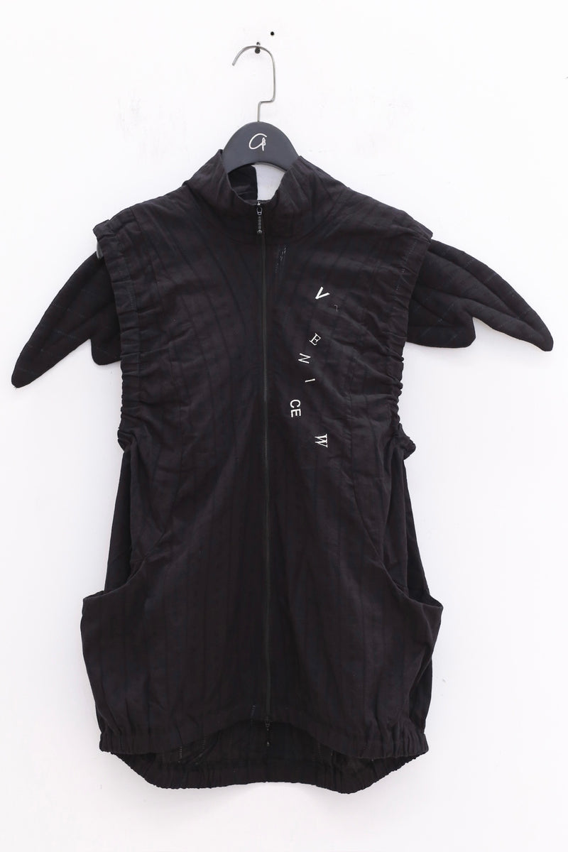 VeniceW Wings Cotton Wing Vest VCW-V1NJ-HEI Black