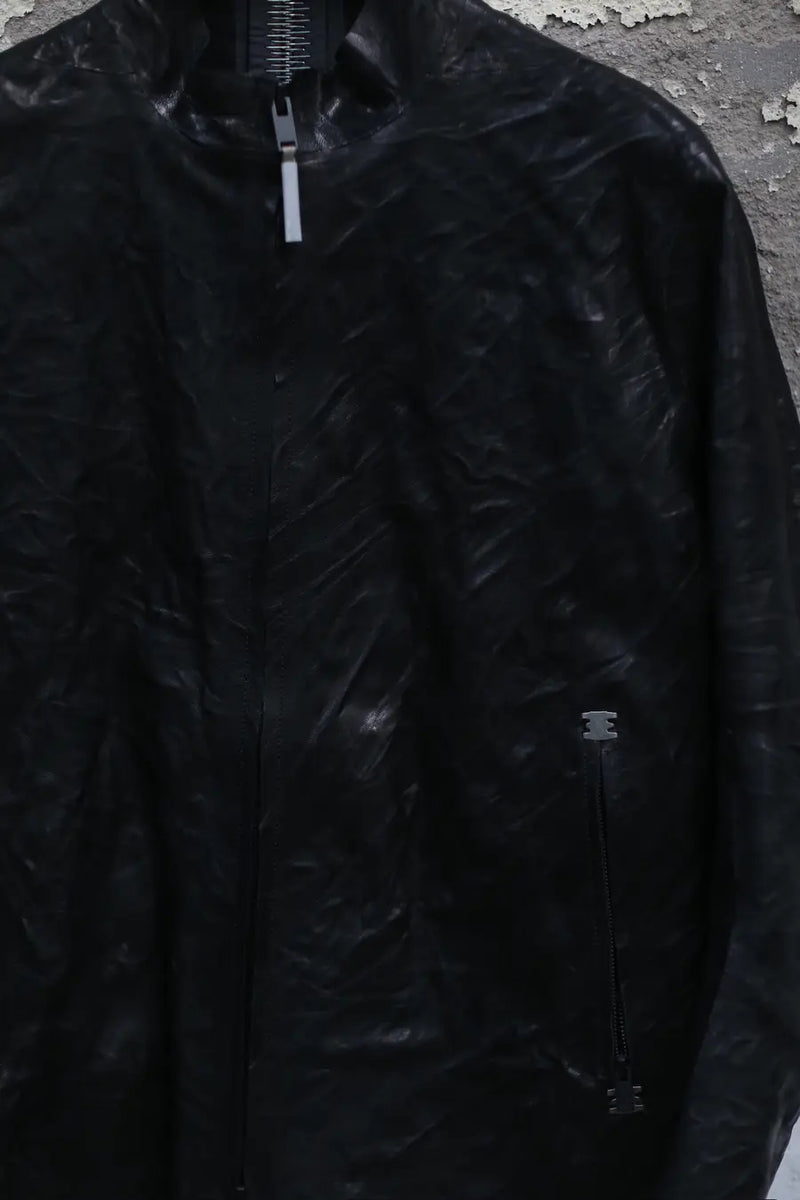 isaac sellam shiny black leather jacket SEAMLESS-CRASSEPOUILLE H24