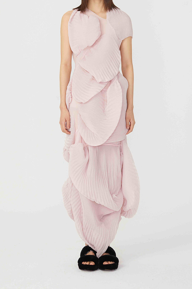 pink jellyfish dress Jellyfish Satin Pink Dress for Wedding Guests