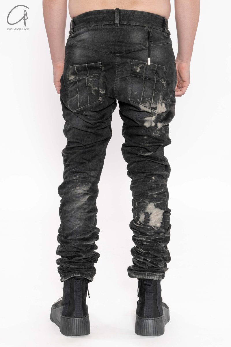 パンツ 11 BY BORIS BIDJAN SABERI P13 F-1235 BORIS BIDJAN SABERI Technician trousers in faded black AW22 P13. TF F1