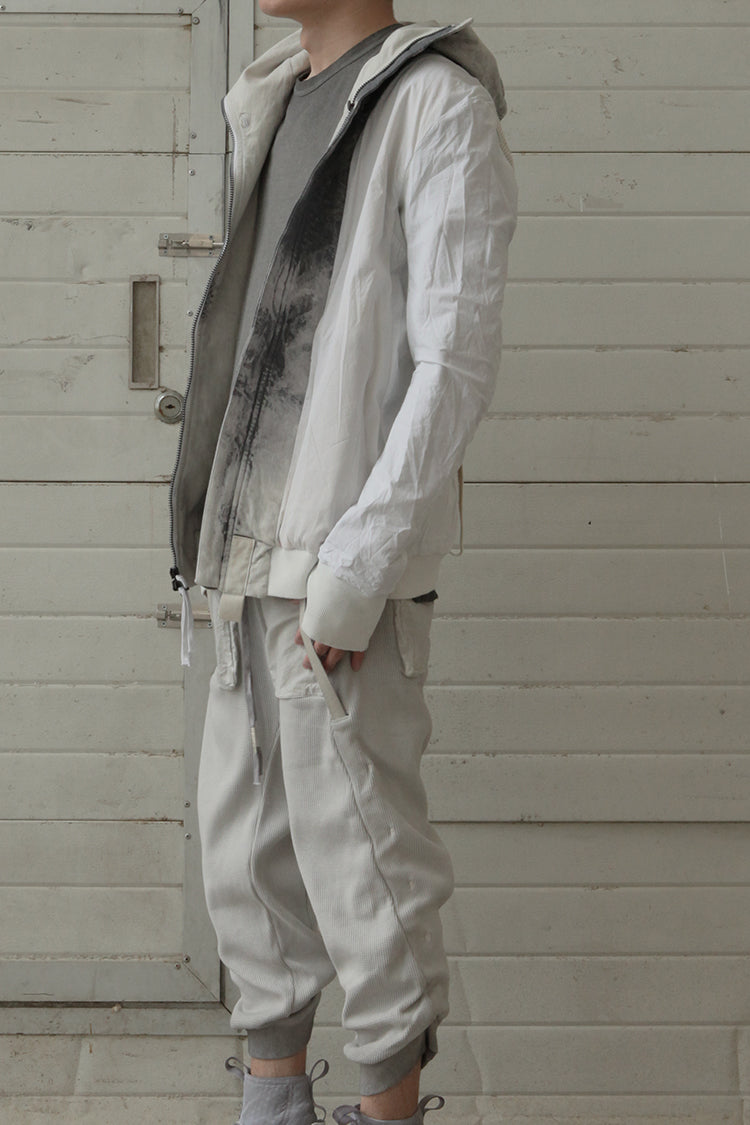 BORIS BIDJAN SABERI plant dyed pants P18.1 F0406C light gray PBBS1