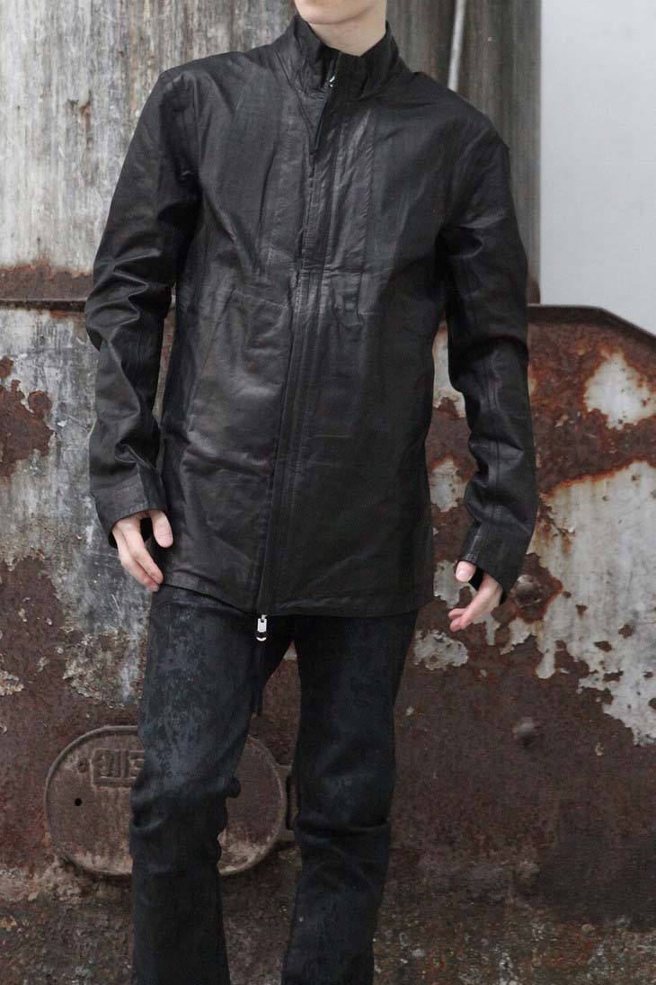 BORIS BIDJAN SABERI calfskin structure stitching reversible jacket J1