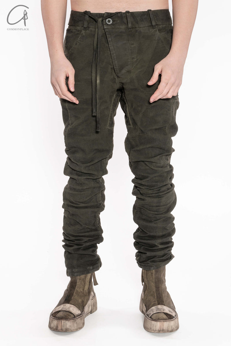 独特の上品 BORIS BIDJAN 4 PBBS4 FIF10003 P13.TF AW22 PANTS PLEATED COATED SABERI パンツ