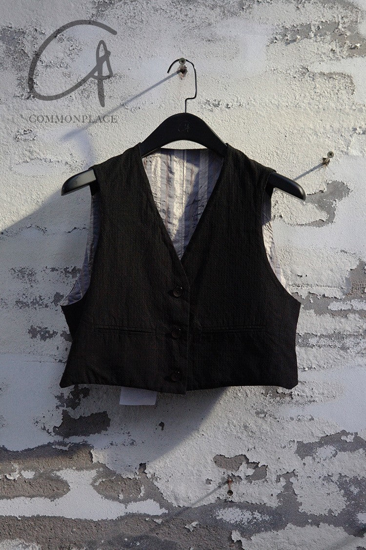 GEOFFREY B.SMALL／sleeveless shirt(stripe