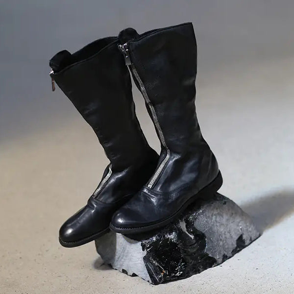 Guidi 410 soft Horse Leather Front Zip high boots