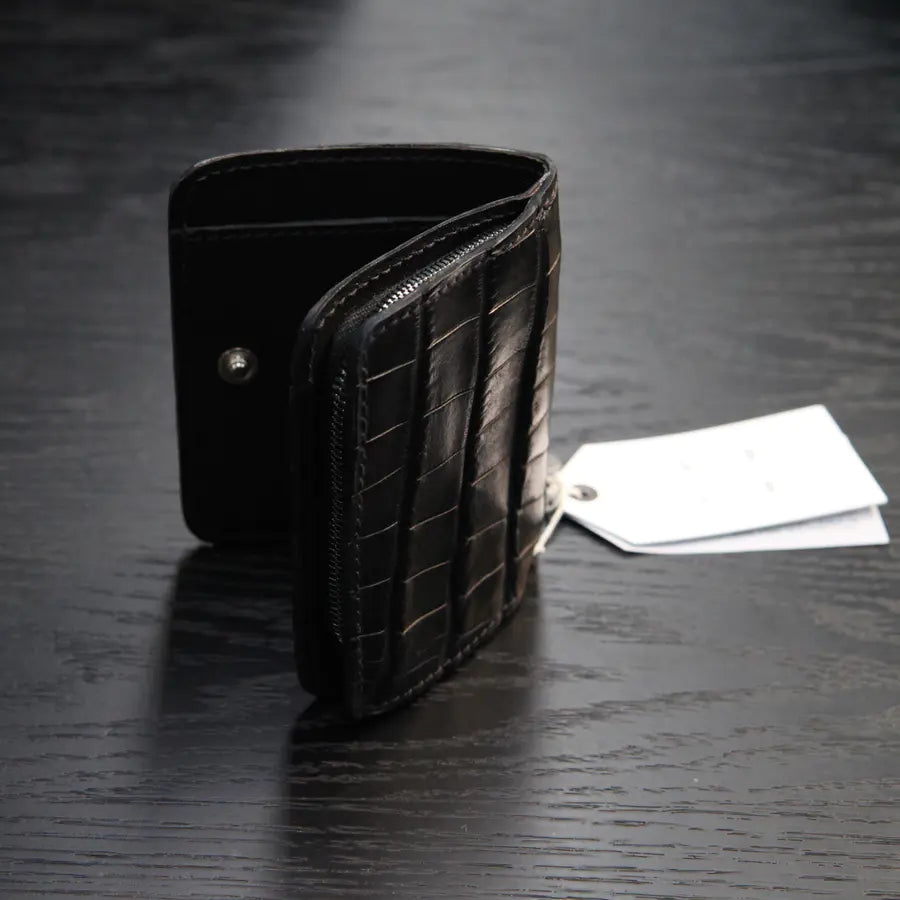 International Wallet No. 104, Black Crocodile Wallet