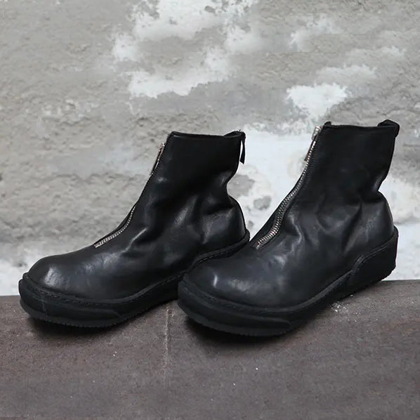 Guidi soft horseskin front zip sneakers PLS