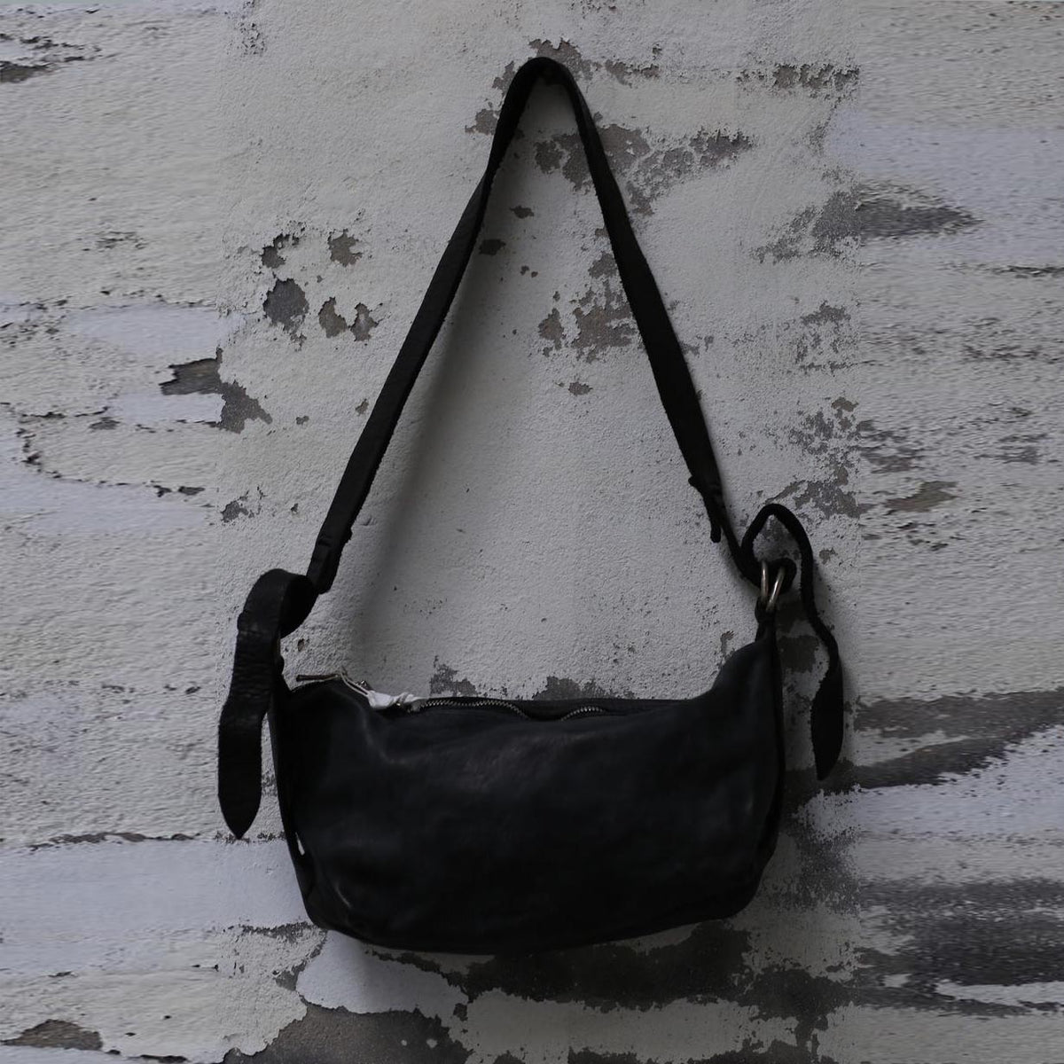 Guidi horse leather zipper waist bag Q150 Italian handmade GD-Q150-HEI