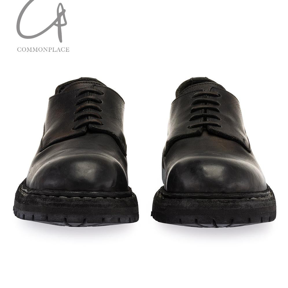 Guidi leather lace-up toe GR02V