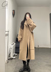 HED MAYNER Back-opening buttonless wool woolen coat PHM5