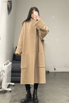 HED MAYNER Back-opening buttonless wool woolen coat PHM5