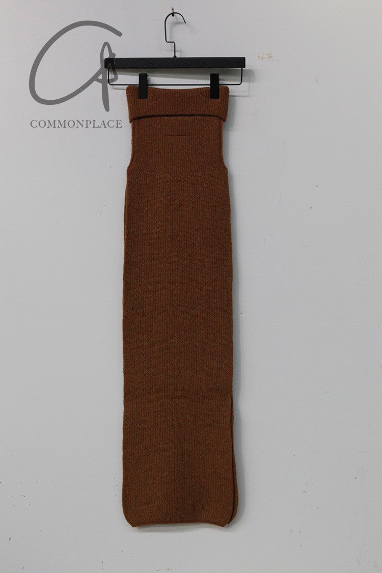 HED MAYNER Turtleneck Scarf K09_BRW Brown PHM3