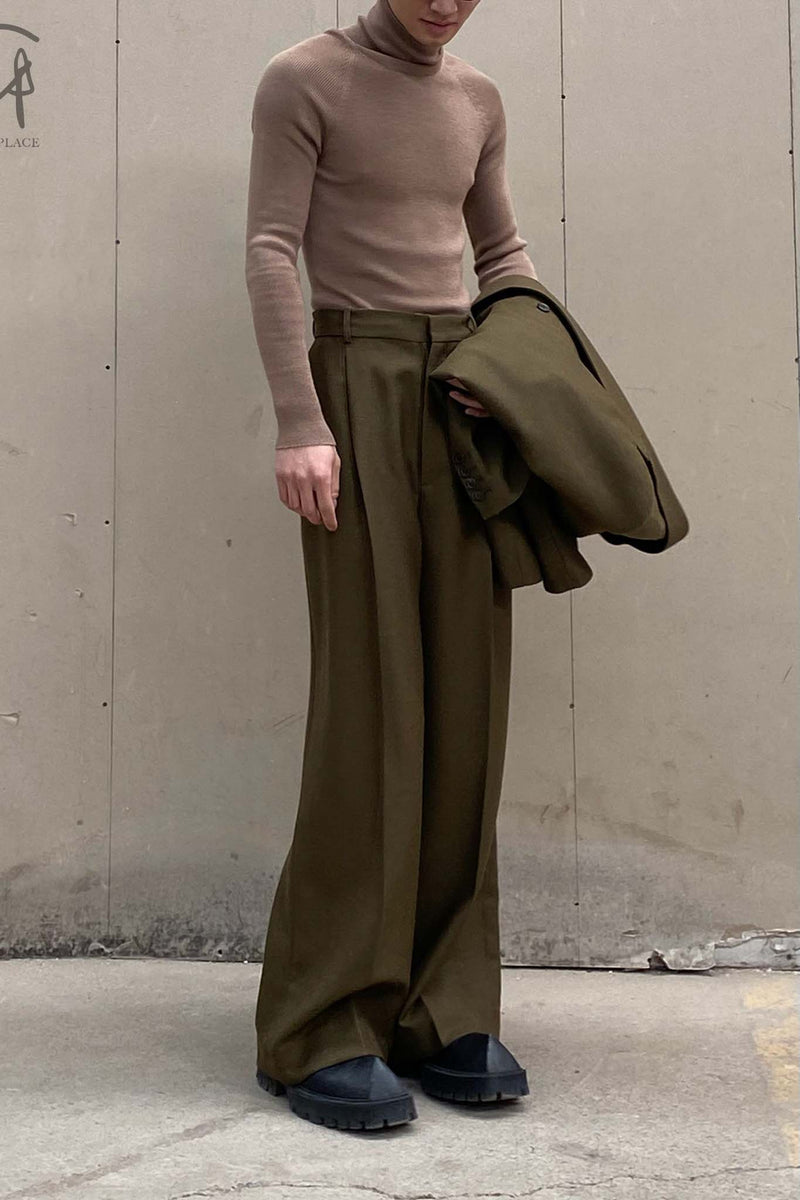 HED MAYNER trousers P43_OLV/WO olive