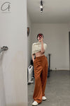 HED MAYNER trousers P43_RUST/WO rust