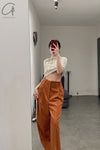 HED MAYNER trousers P43_RUST/WO rust