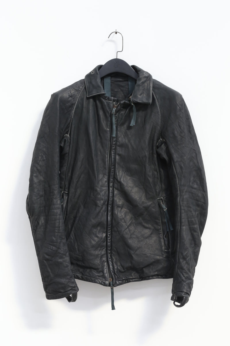BORIS BIDJAN SABERI Black Horse Leather Jacket J2.1 FMM20020