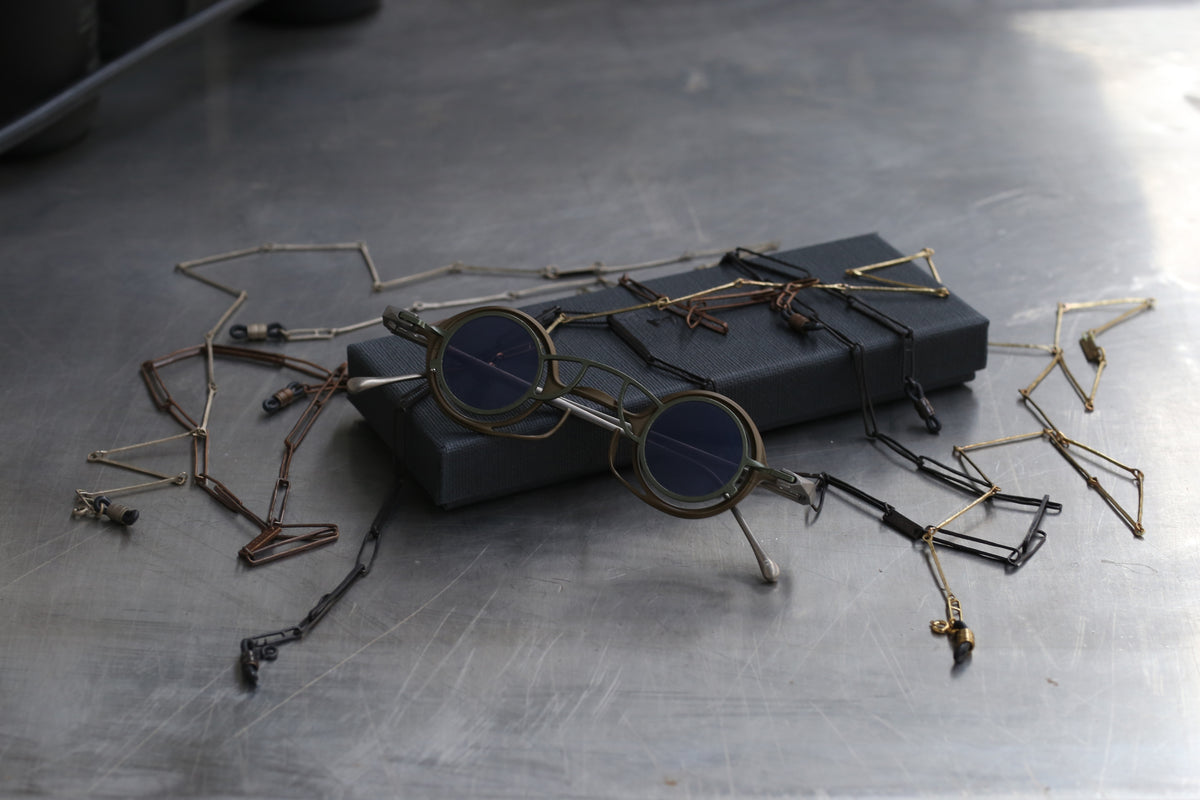 Rigards Hand-hammered copper and silver eyeglass chain AT003 Collectio