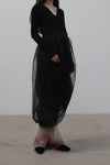 SWAYING/KNIT Organza Swivel Dress SW212LS17 Black PS30